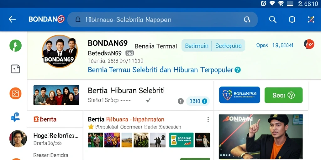 Tampilan antarmuka BONDAN69 yang modern dan fitur berita terkini.