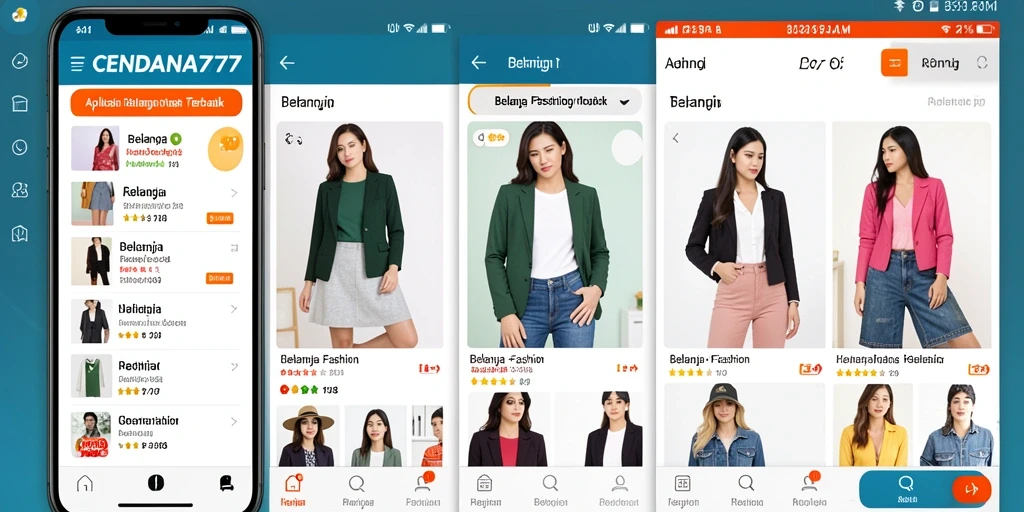 Antarmuka CENDANA777 yang modern dan fungsional untuk belanja fashion.