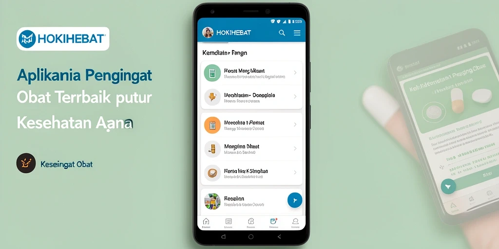 Antarmuka HOKIHEBAT yang user-friendly untuk pengingat obat.