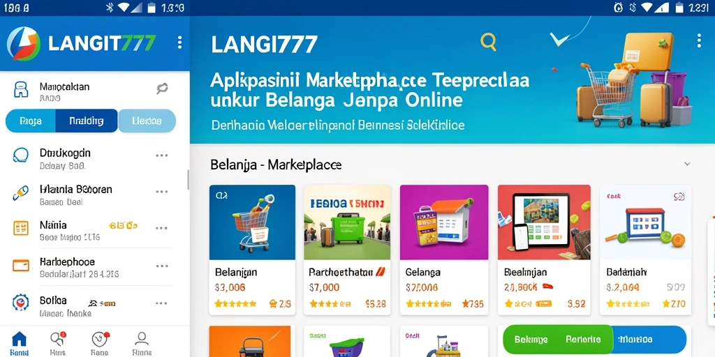 Tampilan antarmuka aplikasi LANGIT777 yang menarik dan mudah digunakan.