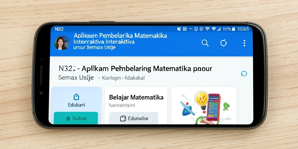 Antarmuka N32 yang interaktif untuk belajar matematika.