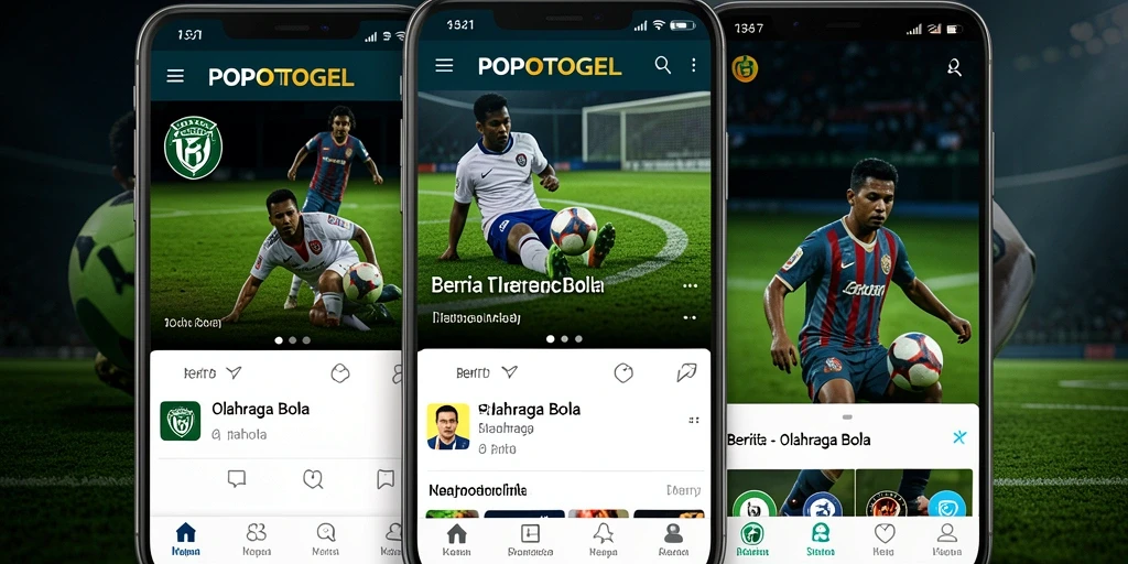 Tampilan antarmuka utama atau fungsi aplikasi Olahraga Bola POPOTOGEL.