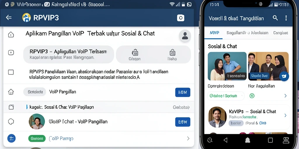 Antarmuka RPVIP3 menampilkan fungsi panggilan VoIP yang intuitif dan mudah digunakan.