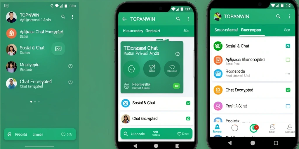 Antarmuka TOPANWIN menampilkan fitur Chat Encrypted yang canggih dan mudah digunakan.