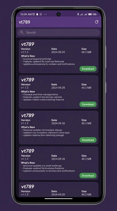 Riwayat Versi vt789 untuk Pengguna Android